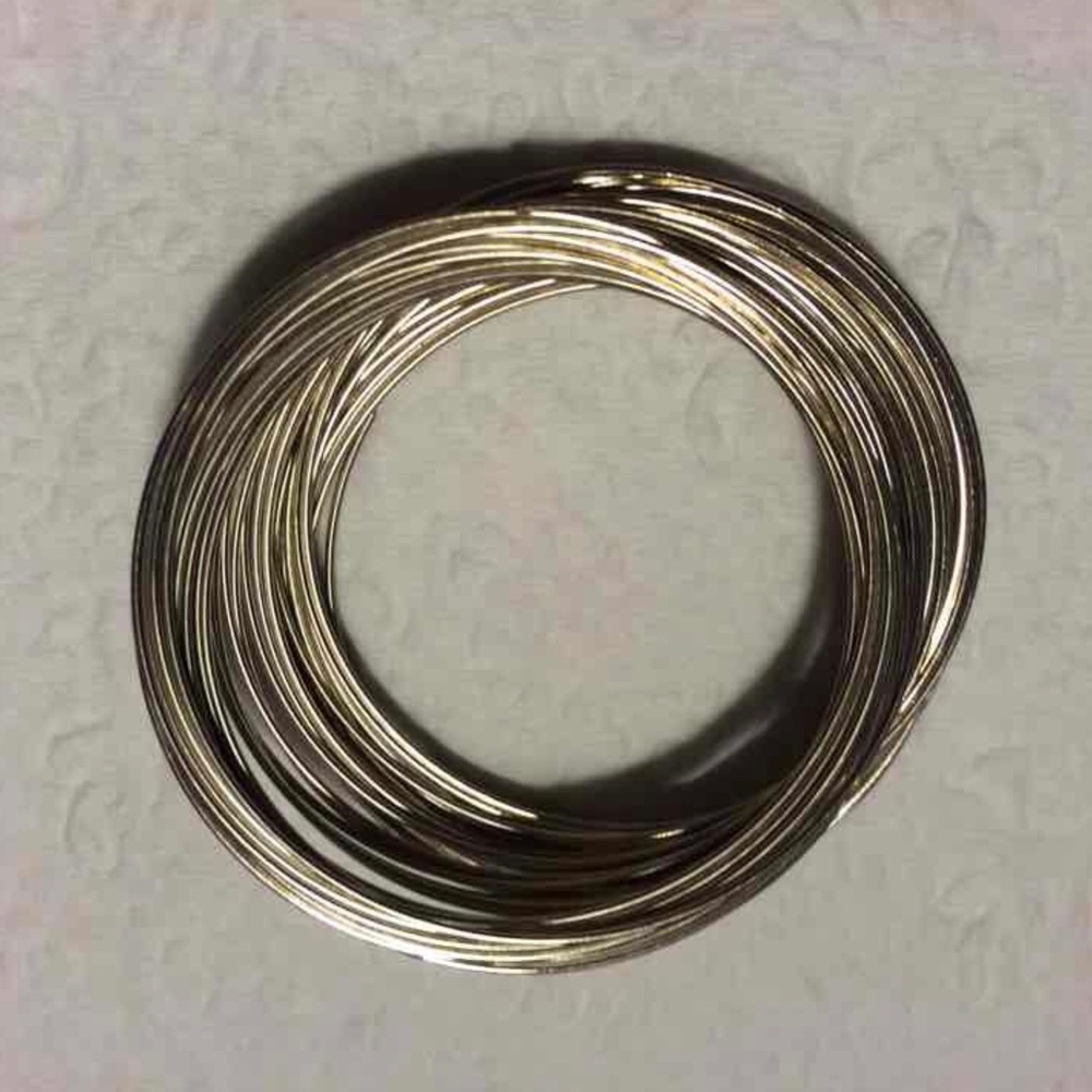 50 loops of silver-tone memory wire: 1.75” × 0.6mm